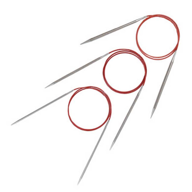 Спицы на гибкой связи RED Lace SS Circulars - 40" (100 cm) CHIAOGOO